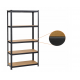Стелаж LEOBRO Premium Black 150 х 70 х 30 см, 175кг/полиця, 5 полиць (LB-R113)