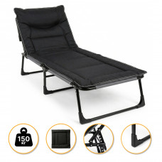 Розкладне ліжко (розкладачка) з вбудованим матрацом LEOBRO Black (LB-FB-S1-BLK)