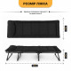 Розкладне ліжко (розкладачка) з вбудованим матрацом LEOBRO Black (LB-FB-S1-BLK)