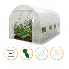 Садова теплиця парник LEOBRO Garden 10м² White (LB-G103-WHT)