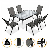 Комплект садових меблів LEOBRO Comfort 6 крісел + великий столик (LB-1055-51)