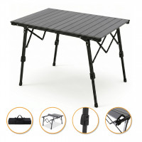 Розкладний туристичний стіл LEOBRO Pro Camp Black Alu (LB-1064)