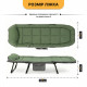 Розкладне ліжко (розкладачка) з вбудованим матрацом LEOBRO Green (LB-FB-M1-GRN)