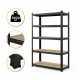 Стелаж LEOBRO Premium Black 180 х 100 х 50 см, 200кг/полиця, 5 полиць (LB-R129)