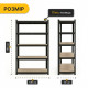 Стелаж LEOBRO Premium Black 180 х 100 х 50 см, 200кг/полиця, 5 полиць (LB-R129)