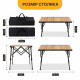 Розкладний туристичний стіл LEOBRO Pro Camp Wood Alu (LB-1063)