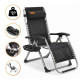 Посилений шезлонг до 150 кг LEOBRO Zero Gravity Premium Brown Rattan (LB-1119)