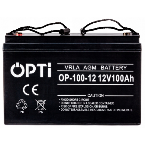 Акумулятор 100Ah 12V VOLT OPTI AGM VRLA (6AKUV100AG)