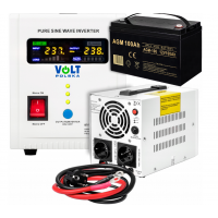 Аварійний комплект Volt Polska SINUS PRO 800 E 12/230V 500/800W + Акумулятор VOLT AGM VRLA 100Ah 12V