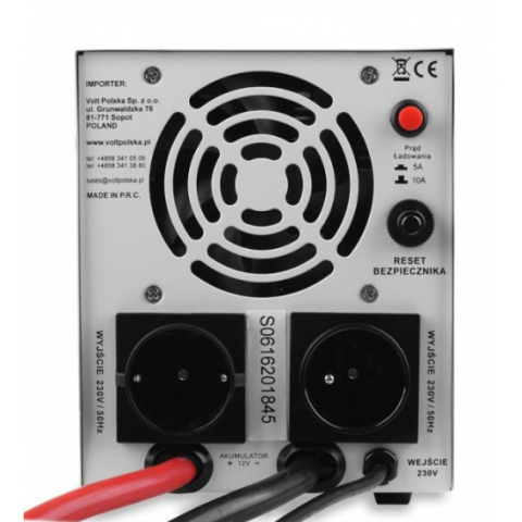 Гібридний ДБЖ/інвертор Volt Polska SINUS PRO 800 E 12/230V 500/800W (3SP080012E)