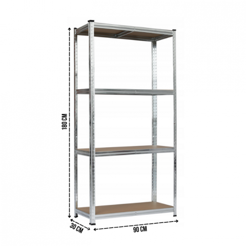 Стелаж LEOBRO Premium 180 х 90 х 30 см, 175кг/полиця, 4 полиці (LB-R101)