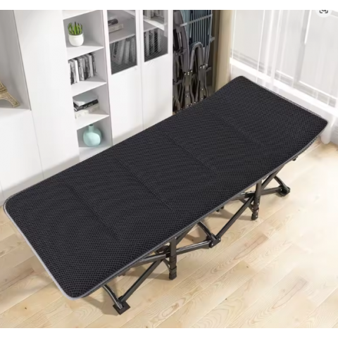 Туристична похідна розкладачка з Mesh-матрацом LEOBRO Black (LB-CC-L1-BLK)
