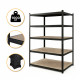Стелаж LEOBRO Premium Black 180 х 100 х 60 см, 200кг/полиця, 5 полиць (LB-R130)