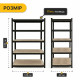 Стелаж LEOBRO Premium Black 180 х 100 х 60 см, 200кг/полиця, 5 полиць (LB-R130)