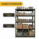 Стелаж LEOBRO Premium Black 180 х 100 х 60 см, 200кг/полиця, 5 полиць (LB-R130)