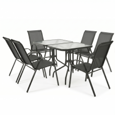 Комплект садових меблів LEOBRO Comfort Plus 6 крісел + 2 прямокутнх столика (LB-1053-2)