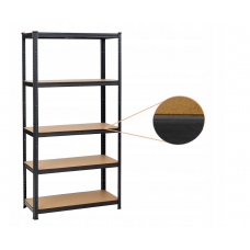 Стелаж LEOBRO Premium Black 180 х 90 х 30 см, 175кг/полиця, 5 полиць (LB-R114)