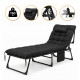 Розкладне ліжко (розкладачка) з матрацом і подушкою LEOBRO Black (LB-FB-A1-BLK)