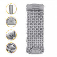 Надувний похідний килимок матрац LEOBRO Air Mat 190 x 60 см Grey (LB-1094)