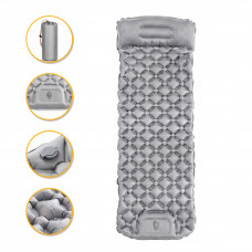 Надувний похідний килимок матрац LEOBRO Air Mat 190 x 60 см Grey (LB-1094)
