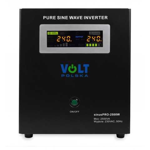 Гібридний ДБЖ/інвертор Volt Polska SINUS PRO 2500 W 24/230V 1800/2500W (3SP250024W)