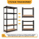 Набір стелажів 2 шт LEOBRO Premium Black 180 х 90 х 40 см, 175кг/полиця, 5 полиць (LB-R115X2)