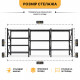 Металевий стелаж LEOBRO Premium Pro 200х600х50 см (300 кг/полиця, 10 полиць, 3 секції, LB-R131)