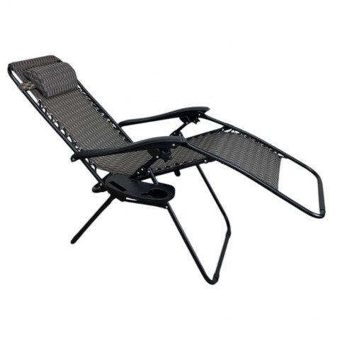 Розкладне крісло шезлонг LEOBRO Zero Gravity в клітку (HT-167D PLAID)