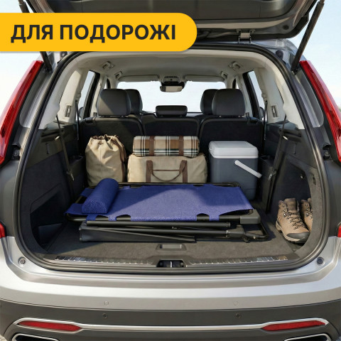 Раскладное кресло кровать с подушкой LEOBRO Темно-синий (LB-FCB-G1-BLU)