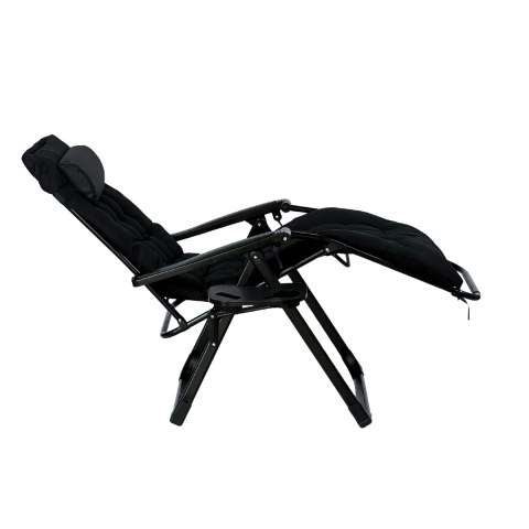 Розкладне крісло шезлонг LEOBRO Zero Gravity Premium Plus Black (LB-ZGC-K2-BLK)