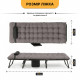 Розкладне ліжко (розкладачка) з матрацом і подушкою LEOBRO Grey (LB-FB-A1-GRY)