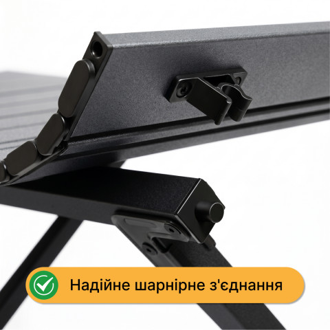 Розкладний туристичний стіл LEOBRO Camp Black M (LB-1066)
