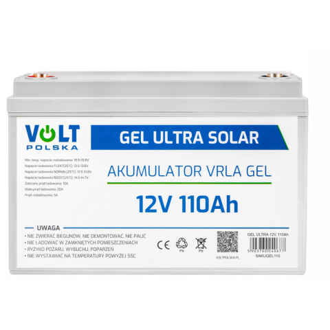Комплект Volt Polska SINUS PRO 1500E 12/230V 1000/1500W + Акумулятор гелевий Volt Polska GEL 110 Ah