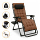 Розкладне крісло шезлонг LEOBRO Zero Gravity Premium Plus Brown (LB-ZGC-K2-BRN)