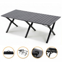 Розкладний туристичний стіл LEOBRO Camp Black XL (LB-1070)
