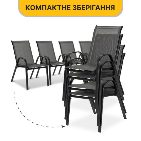 Комплект садовий - LEOBRO Comfort 4 крісла, великий столик та парасоля