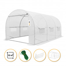 Посилена садова теплиця парник LEOBRO Garden 10м2 White (LB-10M25W)