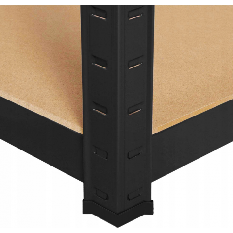Стелаж LEOBRO Чорний 180 х 90 х 40 см, 175кг/полиця, 5 полиць (LB-R175-BLK)