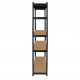 Стелаж LEOBRO Black 150 х 70 х 30 см, 175кг/полиця, 5 полиць (LB-R117)