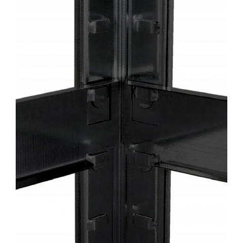 Стелаж LEOBRO Black 150 х 70 х 30 см, 175кг/полиця, 5 полиць (LB-R117)