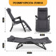 Розкладне крісло ліжко з вбудованим матрацом LEOBRO Black (LB-FCB-G3-BLK)
