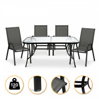 Комплект садових меблів LEOBRO Comfort 4 крісла + великий столик (LB-1055)