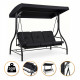 Садова гойдалка з товстим матрацом LEOBRO Luxury Pro Black (LB-1046)