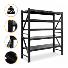 Металевий стелаж LEOBRO Premium Pro 200 х 200 х 50 см, 300кг/полиця, 5 полиць (LB-R131)