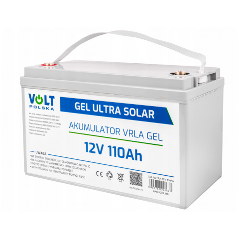 Комплект Volt Polska SINUS PRO 850 E PLUS 12/230V 500/850W + Акумулятор GEL 12V 110 Ah