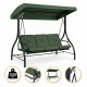 Садова гойдалка з товстим матрацом LEOBRO Luxury Pro Green (LB-1047)