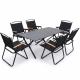Комплект туристичний - LEOBRO Camp Black XL 117х59х41 см та 6 крісел Camp Black L