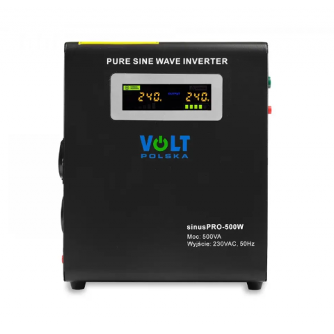 Гібридний ДБЖ/інвертор Volt Polska SINUS PRO 500 W 12/230V 300/500W (3SP095012W)