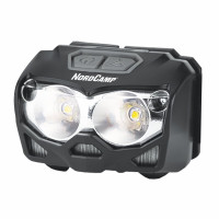 Ліхтар налобний Nord Camp 500Lm, 2x5W CREE XTG, 1200mAh/3xAAA, з сенсором білий/червоний
