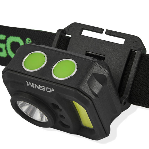 Ліхтар налобний Winso 250Lm, 3W XPE+3W COB, 850mAh, з сенсором білий/червоний